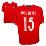 Joao Neves Signed Portugal FC Home Soccer Jersey #15 with Beckett Witness