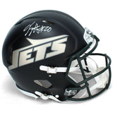 Breece Hall Autographed Jets Black Rivalries Speed Authentic Helmet Beckett