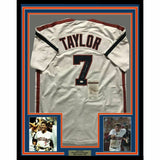 FRAMED Autographed/Signed TOM BERENGER Jake Taylor 33x42 Jersey JSA COA Auto