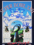 Washington (5) Rypien, Williams, Green, Clark, Manley Signed SB XXII Program BAS