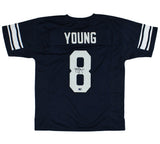 Steve Young Signed BYU Custom Navy Blue Jersey