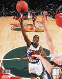 Gary Payton Autographed 8x10 Photo Seattle Supersonics Beckett BAS QR #BS36819