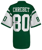 Wayne Chrebet Signed Light Green Custom Football Jersey - (SCHWARTZ COA)