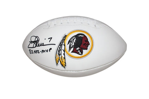 Joe Theismann Autographed Washington Redskings Logo Football BAS 42818