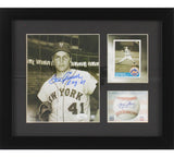 Tom Seaver Signed Yankees Framed 8x10 B&W w/ Cutout MLB Photo w/ "ROY 67"