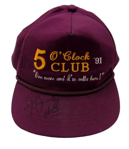 Joe Jacoby HOGS Signed/Inscribed Redskins "5 O'Clock Club 91" Golf Hat JSA 031