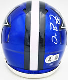 DEZ BRYANT AUTOGRAPHED COWBOYS FLASH BLUE SPEED MINI HELMET BECKETT 230222