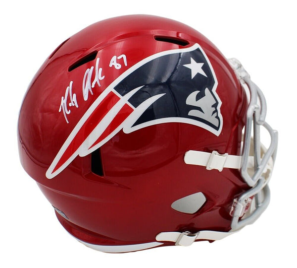 Rob Gronkowski Signed New England Patriots Speed Full Size Flash NFL Helmet