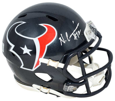 NICO COLLINS AUTOGRAPHED HOUSTON TEXANS SPEED MINI HELMET BECKETT