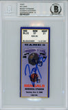 Ray Lewis Autographed/Signed 11/3/1996 vs Bengals Ticket Beckett Slab 39186