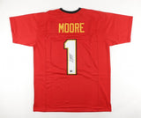 D J. Moore Maryland Terrapin Signed Jersey (Beckett) Chicago Bears Wide Receiver