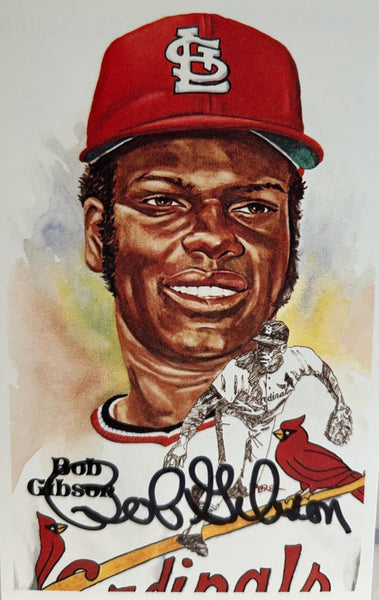 Bob Gibson Autographed Perez-Steele 6th Series Post Card No.175 - JSA COA