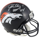 John Elway Signed Denver Broncos VSR4 TB 97-23 Mini Helmet HOF Beckett 50192