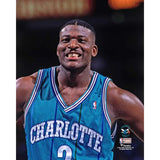 Larry Johnson Signed Charlotte Hornets Jersey (PSA COA) #1 Overall Pk 1991 Draft