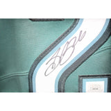 Saquon Barkley Autographed Philadelphia Eagles Nike XL Jersey Damage JSA 56900