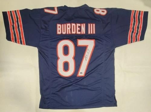 Luther Burden III Signed Bears Jersey (Beckett) Chicago 2025 2nd Round Pick / WR