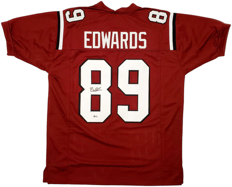 SOUTH CAROLINA GAMECOCKS BRYAN EDWARDS AUTOGRAPHED RED JERSEY BECKETT BAS 196495
