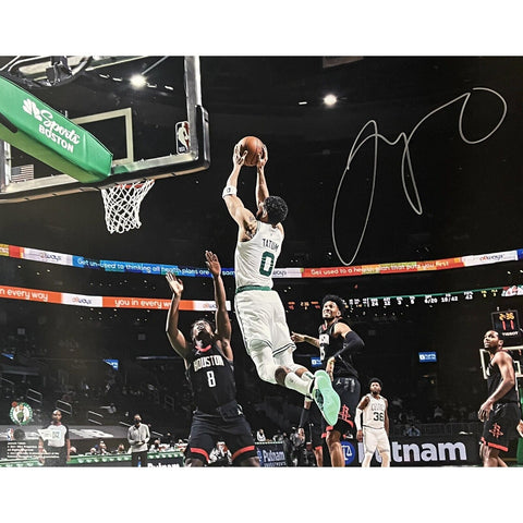 Jayson Tatum Autographed/Signed Boston Celtics 16x20 Photo FAN 46799