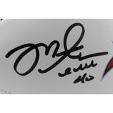 Mike Alstott Autographed Tampa Bay Buccaneers Logo Football Insc. Beckett 49094