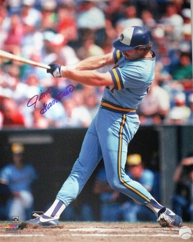 Brewers Infielder JIM GANTNER Signed 16x20 Photo #8 AUTO - "Gumby"