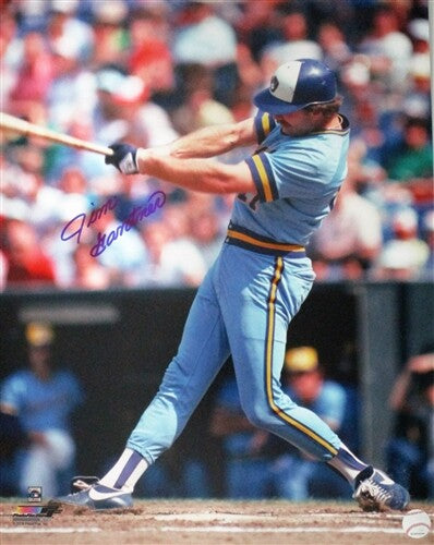 Brewers Infielder JIM GANTNER Signed 16x20 Photo #8 AUTO - "Gumby"