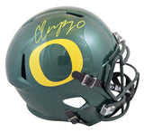 Oregon Christian Gonzalez Signed Full Size Speed Rep Helmet W/ Case BAS Witness