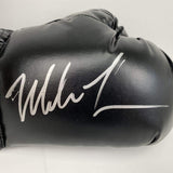 Autographed/Signed MIKE TYSON Imperfect Black Everlast Boxing Glove Hologram COA