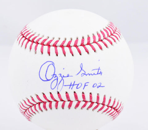 Ozzie Smith Autographed Rawlings OML Baseball w/HOF - Fanatics *Blue