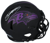 Zay Flowers Autographed Ravens Authentic 'Eclipse' Speed Helmet Beckett