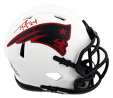 Patriots Ty Law Authentic Signed Alternate Lunar Speed Mini Helmet BAS Witnessed