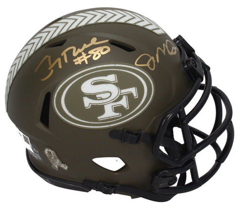Joe Montana / Jerry Rice Autographed 49ers STS Mini Helmet Fanatics LE 24/24