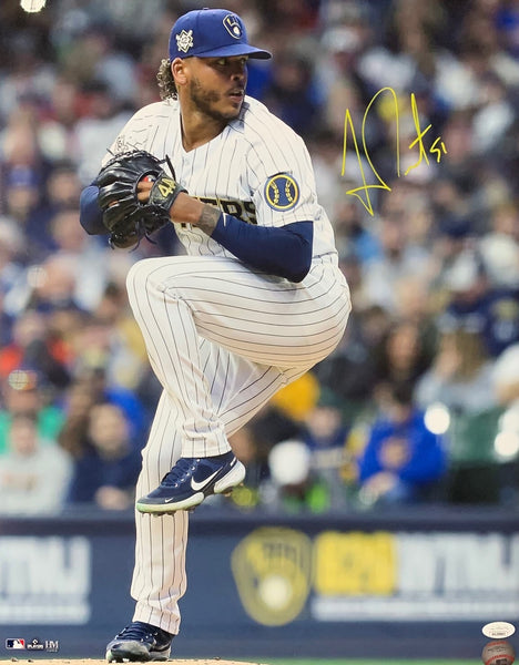 Brewers All Star Pitcher FREDDY PERALTA Signed 16x20 Photo #9 AUTO -- JSA