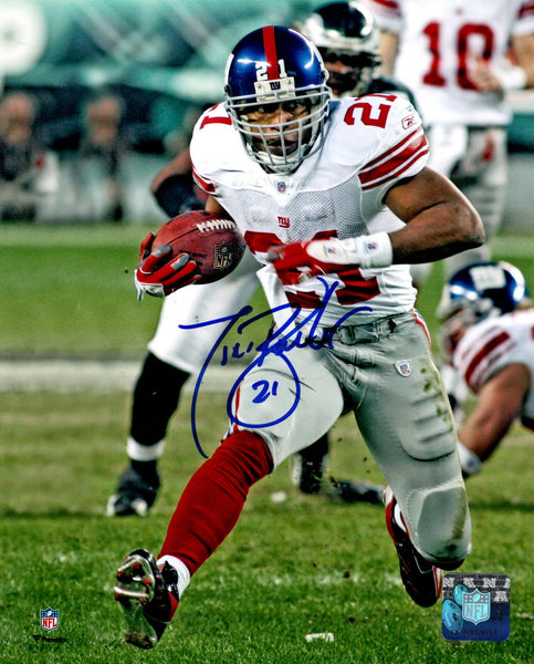 NY Giants TIKI BARBER Signed 8X10 Photo #2 AUTO - 3 x Pro Bowler - Ring of Honor