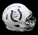 Robert Mathis Signed Indianapolis Colts Speed Authentic NFL Helmet - Inscription