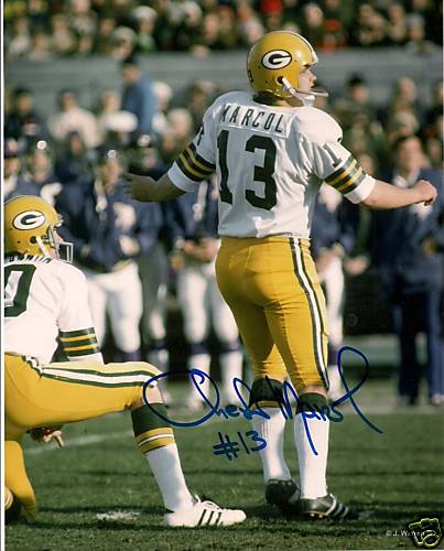 Green Bay Packers CHESTER MARCOL Signed 8x10 AUTO Photo 1972-80