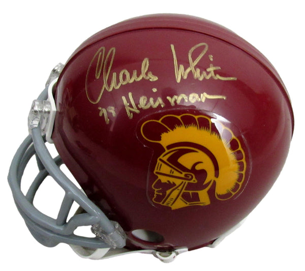 Charles White Signed/Inscribed USC Mini Football Helmet JSA 213135