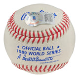 Rickey Henderson Yankees Signed Official 1989 World Series Baseball BAS ITP