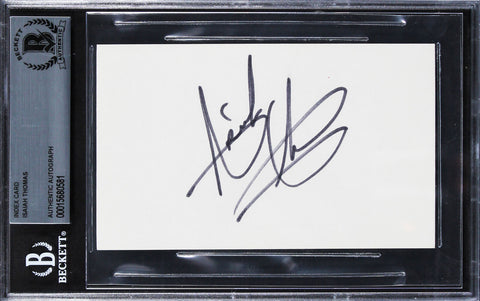 Isiah Thomas Authentic Signed 3x5 Index Card Autographed BAS Slabbed
