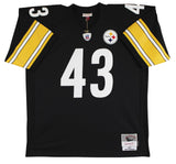 Steelers Troy Polamalu Authentic Signed Black Mitchell & Ness Jersey BAS Witness