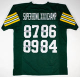 Super Bowl XXXI Packers Jersey Signed 4/ Freeman, Rison, Brooks & Chmura JSA COA