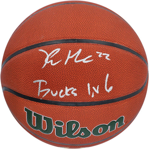 Khris Middleton Milwaukee Bucks Signed Wilson Team Logo Basketball