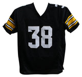 TJ Hockenson Autographed/Signed College Style Black XL Jersey Beckett 39325