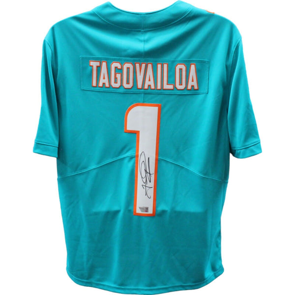 Tua Tagovailoa Signed Miami Dolphins Nike Vapor Teal Jersey FAN 45423