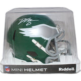 D'Andre Swift Signed Philadelphia Eagles Green Mini Helmet BAS 42960