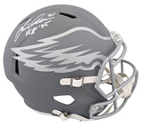 Eagles Eric Allen "HOF 25" Signed Slate Full Size Speed Rep Helmet W/ Case BAS W