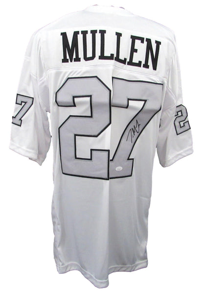 Trayvon Mullen Signed/Auto White Raiders Custom Football Jersey JSA 200944