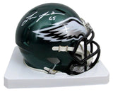 Lane Johnson Signed/Autographed Green Speed Mini Helmet Eagles PSA/DNA 193556