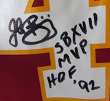 John Riggins HOF Signed/Ins Maroon Mitchell & Ness Football Jersey Redskins JSA3
