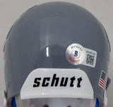 RYAN LEAF AUTOGRAPHED WASHINGTON STATE GRAY SCHUTT MINI HELMET BECKETT QR 193978