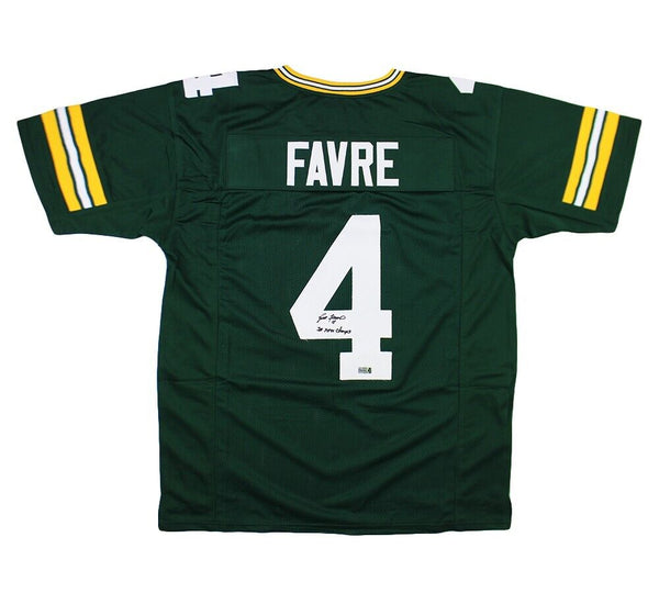 Brett Favre Signed Green Bay Custom Green Jersey with "SB XXXI Champs" Insc